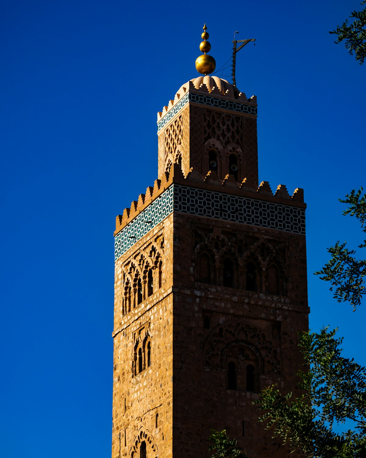 The Koutoubia Mosque minaret in Marrakech, Morocco